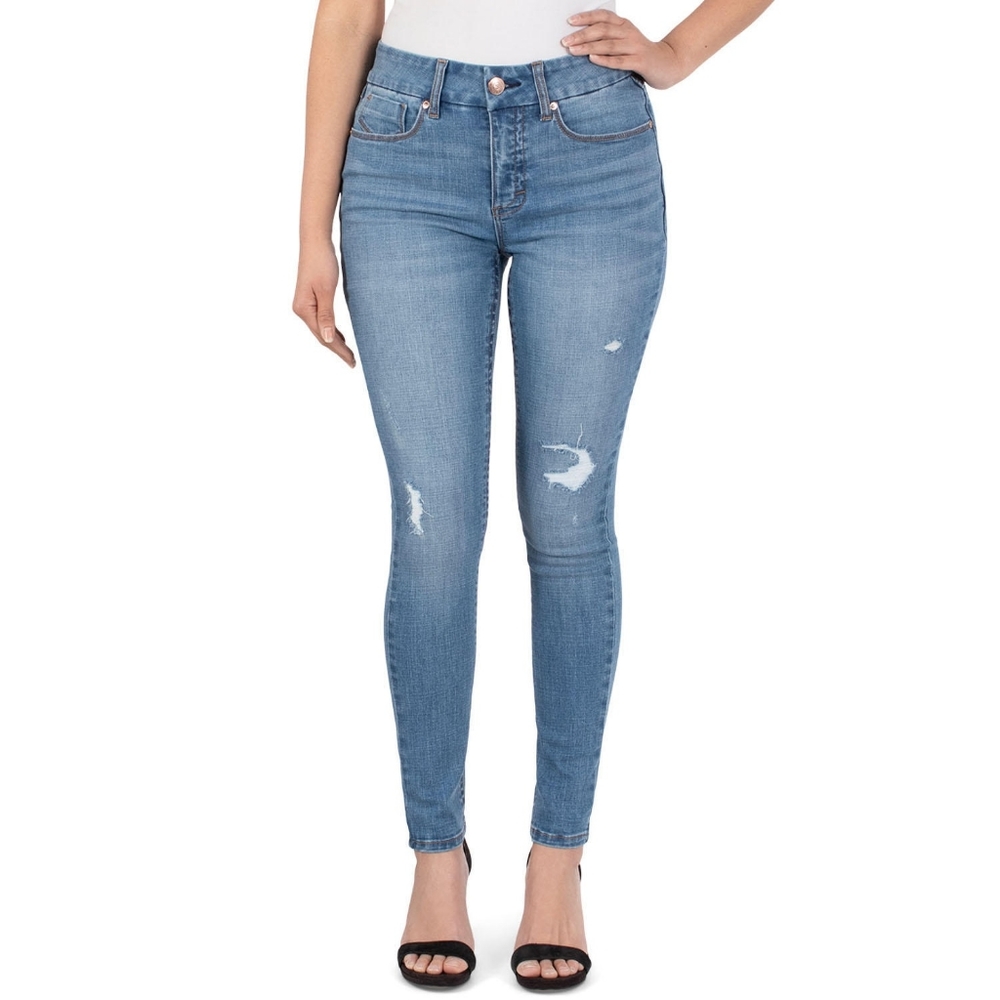 NWT Seven7 Womens 6 Tummyless High Rise Distressed Skinny Jeans - Picture 1 of 6